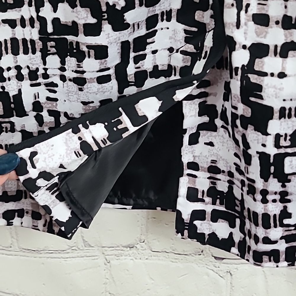 Valerie Bertinelli Pencil Skirt 6 Black White Abstract Print Career Wear NWT - Picture 7 of 10